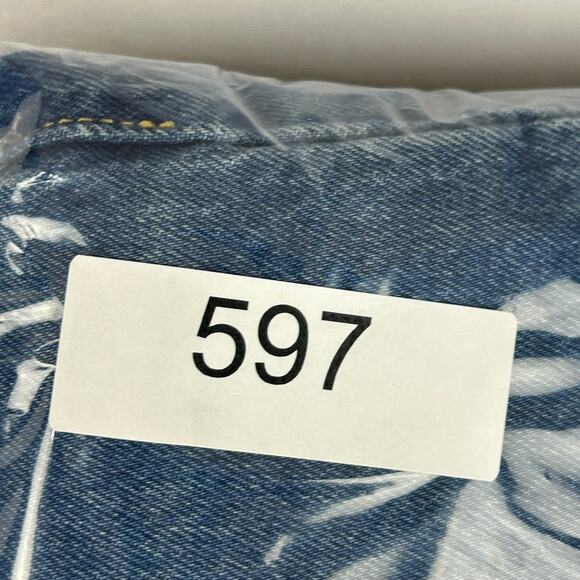 Levi's 501 S Skinny Blue Stretch Denim Ankle Jeans Button Fly Women's Size 31x28 - Picture 11 of 11